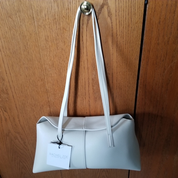 Rachel Zoe Off White Shoulder Bag W Hidden Double Magnetic Closure - Picture 2 of 8
